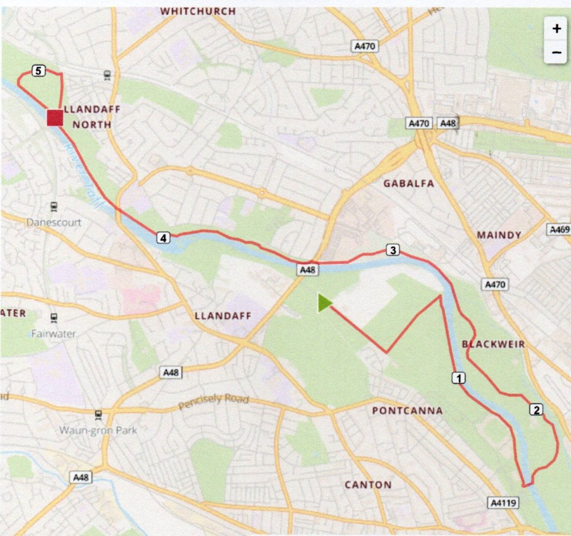 2020 Handicap 10 mile route map